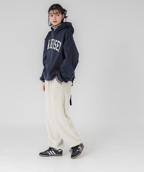 coca(coca)(コカ)の「ボアイージーパンツ 裾ドロスト(その他パンツ・レディース・チャコール/ライトベージュ・L/M)」の6枚目の写真