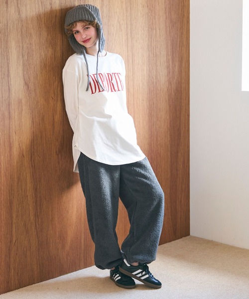 セール】ボアイージーパンツ 裾ドロスト（その他パンツ）｜coca（coca