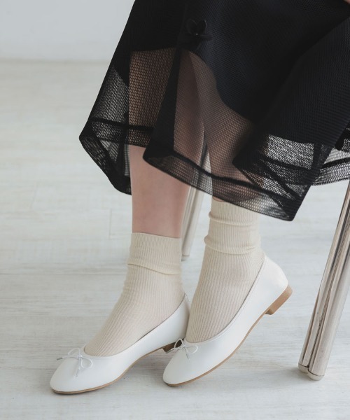 DONOBAN(ドノバン)の「ラウンドトゥバレエシューズ(バレエシューズ・レディース・ライトグレー/ブラック/アイボリー/ベージュ・M)」の20枚目の写真