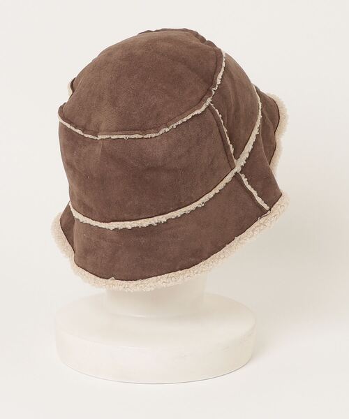 Minnetonka(ミネトンカ)の「【MINNETONKA/ミネトンカ】SUEDE BOA REVERSIBLE BUCKET HAT スエードボアリバーシブルハット(ハット・メンズ・アイボリー/ブラウン/グリーン・FREE)」の4枚目の写真