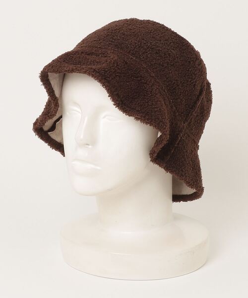Minnetonka(ミネトンカ)の「【MINNETONKA/ミネトンカ】SUEDE BOA REVERSIBLE BUCKET HAT スエードボアリバーシブルハット(ハット・メンズ・アイボリー/ブラウン/グリーン・FREE)」の7枚目の写真