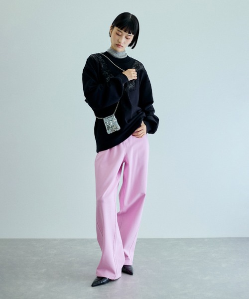 ADAM ET ROPE'（アダムエロペ）の「スパンコールアクセサリーポシェット（ショルダーバッグ・レディース・ブラック/ピンク/シルバー/ゴールド・FREE）」の9枚目の写真