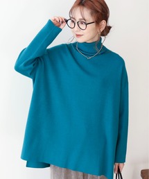 バイパチタートルネックニットロングプルオーバー