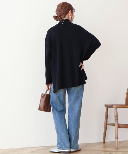 AMERICAN HOLIC（アメリカンホリック）の「バイパチタートルネックニットロングプルオーバー（チュニック・レディース・杢グレー/オレンジ/ターコイズブルー/ブラック・L/M）」の21枚目の写真
