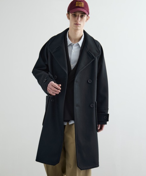 セール】〈3WAY〉Super140s メルトンラップオーバーサイズスタンド