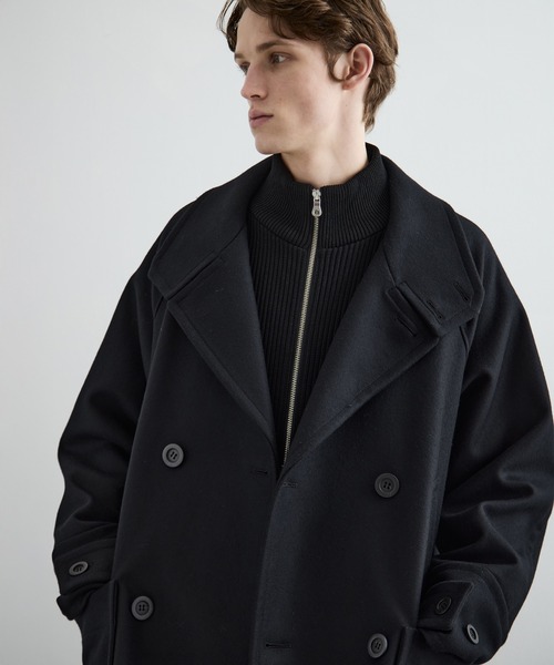 セール】〈3WAY〉Super140s メルトンラップオーバーサイズスタンド