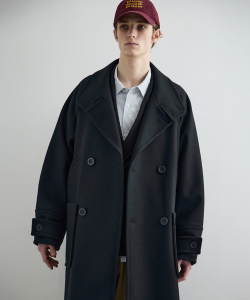 セール】〈3WAY〉Super140s メルトンラップオーバーサイズスタンド