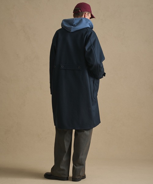 3WAY〉Super140s マルチウェイ メルトンラップスタンド オーバーサイズ