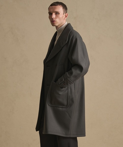STUDIOUS CITY SUPER140S オーバーピーコート ブラック 2 STUDIOUS CITY SUPER140S オーバーピーコート ブラック 2 ステン