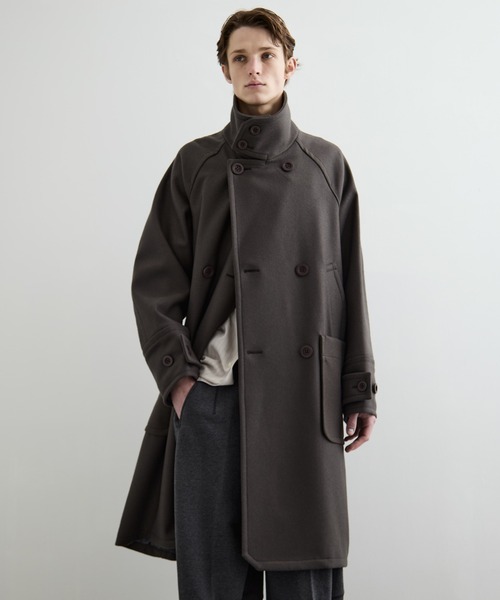 セール】〈3WAY〉Super140s メルトンラップオーバーサイズスタンド