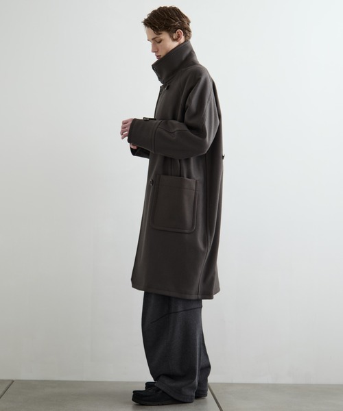 3WAY〉Super140s メルトンラップオーバーサイズスタンドチェスター