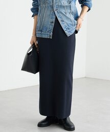予約【セットアップ対応】コットンストレッチニットスカート