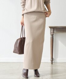 予約【セットアップ対応】コットンストレッチニットスカート