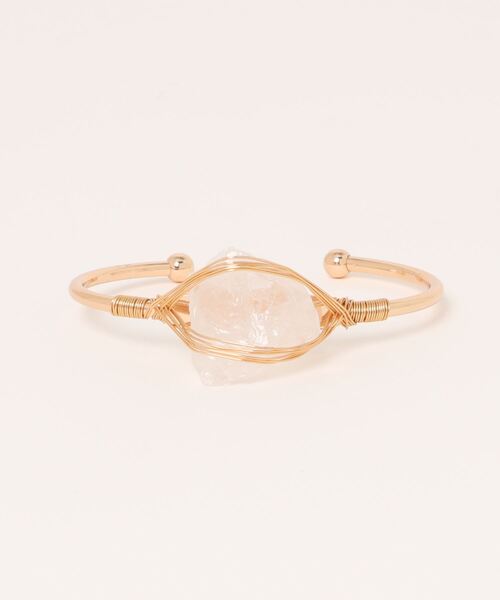 Fun & Daily(ファンアンドデイリー)の「F&D : ストーンリンクバングル(バングル/リストバンド・レディース・ホワイト/ブルー/グリーン・FREE)」の1枚目の写真