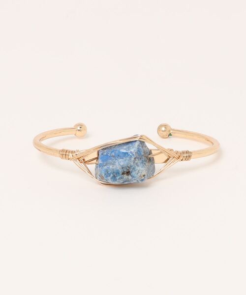 Fun & Daily(ファンアンドデイリー)の「F&D : ストーンリンクバングル(バングル/リストバンド・レディース・ホワイト/ブルー/グリーン・FREE)」の3枚目の写真