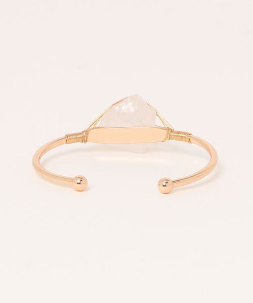 Fun & Daily(ファンアンドデイリー)の「F&D : ストーンリンクバングル(バングル/リストバンド・レディース・ホワイト/ブルー/グリーン・FREE)」の4枚目の写真