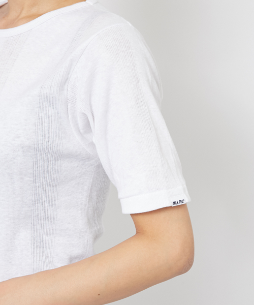 MILKFED.(ミルクフェド)の「MILLER CREW TEE(Tシャツ/ミラー/コラボ)(Tシャツ/カットソー・レディース・ホワイト/アッシュグレー/ネイビー・SMALL/MEDIUM)」の6枚目の写真