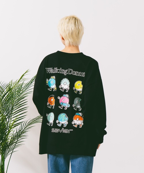 SAVIER/サビアー】WALKING DONUTSコラボ / バックプリント ビッグ