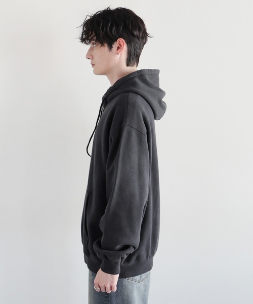 SIGNAL SPORTS（シグナルスポーツ）の「【SIGNAL SPORTS】ワンポイント刺繍/ピグメントダメージ/ダブルジップパーカー（パーカー・メンズ・その他19/グレー系その他・LARGE/MEDIUM）」の12枚目の写真