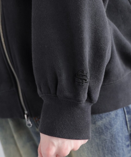 SIGNAL SPORTS（シグナルスポーツ）の「【SIGNAL SPORTS】ワンポイント刺繍/ピグメントダメージ/ダブルジップパーカー（パーカー・メンズ・その他19/グレー系その他・LARGE/MEDIUM）」の21枚目の写真