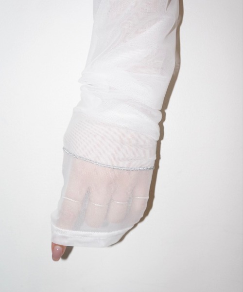 Mal. rerere オリジナル　リバーシブル シアートップス reversible layered tulle tops / リバーシブルレイヤードシアー