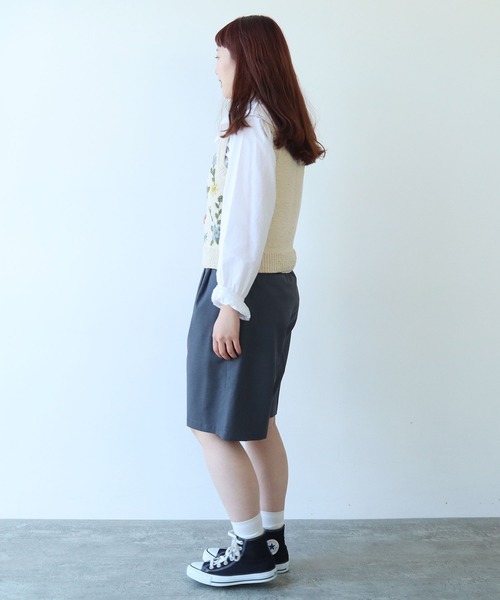 24SS bulle de savon ネパールハンドニット クロシェ ベスト セール】○ネパールハンドニット 花束刺繍ベスト（ベスト