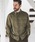 MR.OLIVE�i�~�X�^�[�I���[�u�j�́uL/R CIRCLE BATIK PATTERN / SQUARE CUT REGULAR COLLAR SHIRT�i�V���c/�u���E�X�j�v�b�O���[��