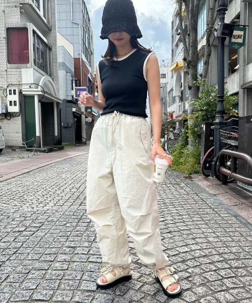 MILLER（ミラー）の「【FUDGE 7月号掲載】[MILLER/ミラー] 別注 配色 パネルリブタンクトップ（タンクトップ・レディース・アイボリー/ブラック/ワイン/オレンジ/ネイビー/ブラウン・F）」の9枚目の写真