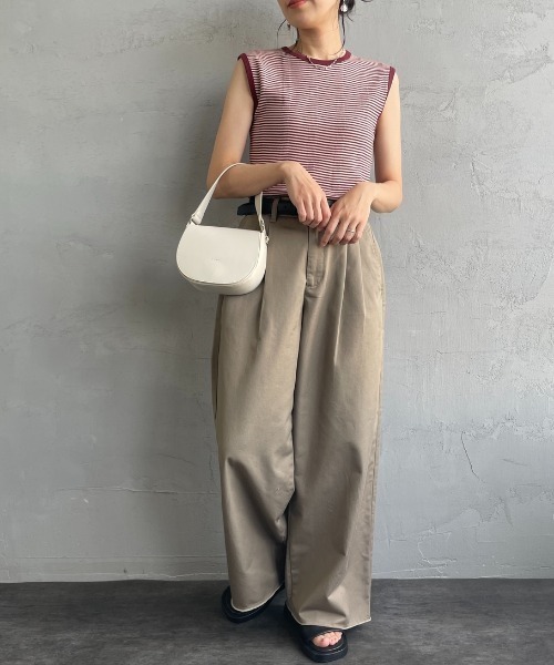 MILLER（ミラー）の「【FUDGE 7月号掲載】[MILLER/ミラー] 別注 配色 パネルリブタンクトップ（タンクトップ・レディース・アイボリー/ブラック/ワイン/オレンジ/ネイビー/ブラウン・F）」の18枚目の写真