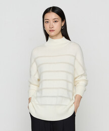 COMME CA | モヘアボーダー プルオーバー(ニット/セーター)