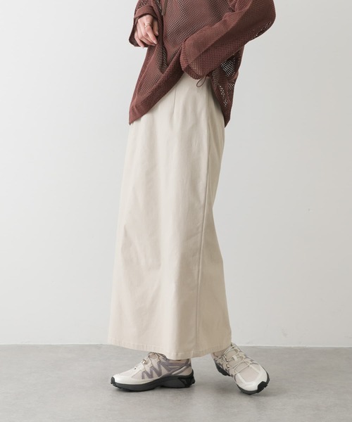 SENSE OF PLACE by URBAN RESEARCH(センスオブプレイスバイアーバンリサーチ)の「『WEB/一部店舗限定サイズ』ストレッチサスツキハイウエストスカート(スカート・レディース・ブラック/モカ/チャコールグレー/ライトベージュ/パープル・LARGE/TALL/X-SMALL/SMALL/MEDIUM)」の8枚目の写真