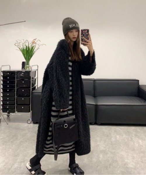 セール】もこもこロングコート（ダウンジャケット/コート）｜AsheKsha