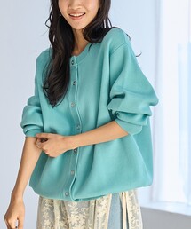 【春色頼れるあったかニット/6色展開/推しカラー】スウェットライクニットカーディガン