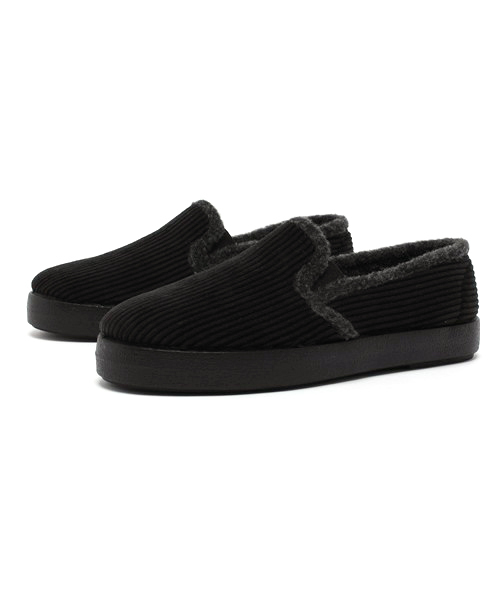 JELLY BEANS(ジェリービーンズ)の「ボアトリミングスリッポンシューズ(869-0033)JELLY BEANS(ジェリービーンズ)(スリッポン・レディース・ネイビー/グリーン/レッド/ブラック・24.5/24/23/23.5)」の2枚目の写真