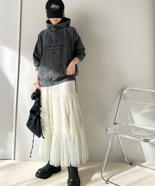 Java(ジャバ)の「《Javaジャバコラボ》個性が際立つアートな一着!ヴィンテージ風フットボールデザインピグメントオーバーサイズパーカー(長袖)(パーカー・メンズ・ブルー系/ベージュ系その他/チャコールグレー・X-LARGE/LARGE/MEDIUM/SMALL)」の9枚目の写真