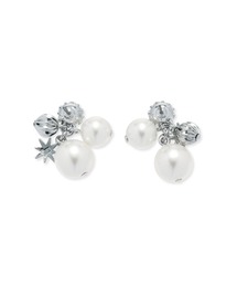 パール＆パヴェボール ピアス