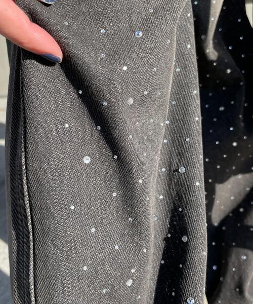 WEGO(ウィゴー)の「WEGO/ラインストーンストレートデニムパンツ(デニムパンツ・レディース・スカイブルー/ブラック・SMALL/MEDIUM)」の11枚目の写真