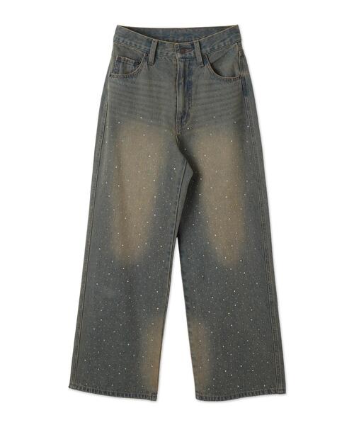 WEGO(ウィゴー)の「WEGO/ラインストーンストレートデニムパンツ(デニムパンツ・レディース・スカイブルー/ブラック・SMALL/MEDIUM)」の20枚目の写真