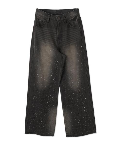 WEGO(ウィゴー)の「WEGO/ラインストーンストレートデニムパンツ(デニムパンツ・レディース・スカイブルー/ブラック・SMALL/MEDIUM)」の21枚目の写真