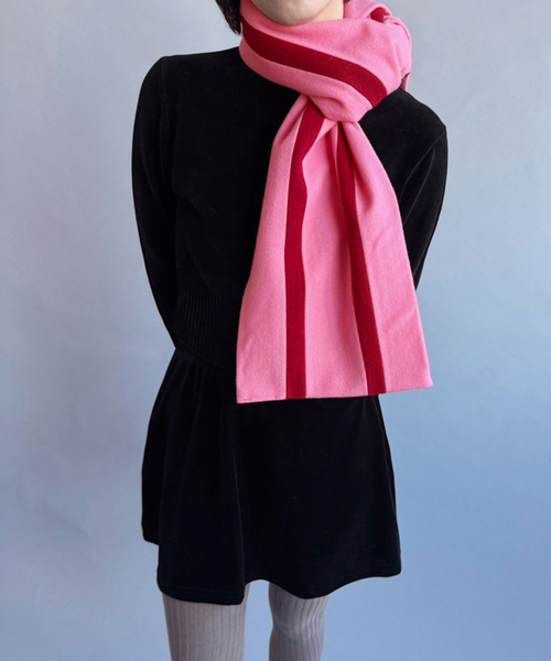 EDIT. FOR LULU(エディットフォールル)の「【A.E. Clothier FOR LULU】SCHOOL SCARF(マフラー・レディース・ブラック/ピンク・FREE)」の11枚目の写真