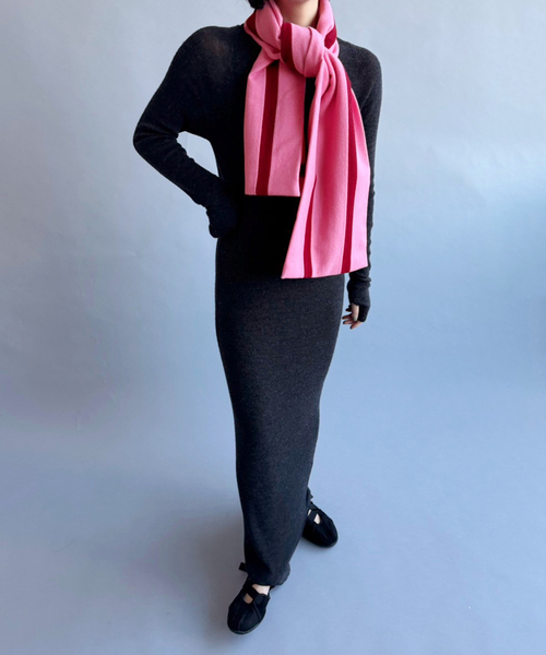 EDIT. FOR LULU(エディットフォールル)の「【A.E. Clothier FOR LULU】SCHOOL SCARF(マフラー・レディース・ブラック/ピンク・FREE)」の13枚目の写真