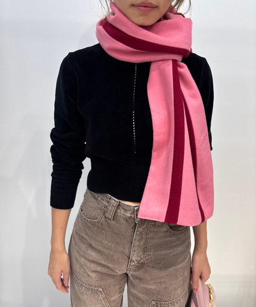 EDIT. FOR LULU(エディットフォールル)の「【A.E. Clothier FOR LULU】SCHOOL SCARF(マフラー・レディース・ブラック/ピンク・FREE)」の14枚目の写真
