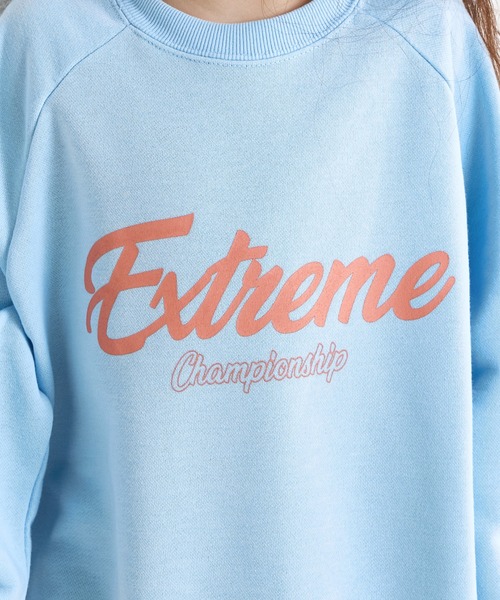 pairmanon（ペアマノン）の「【軽やかスウェット】裏毛 ビッグシルエット ラグランプリントトレーナー（スウェット・キッズ・パープル/ブラック/グレー/ブルー・140/100/110/120/90/150/130）」の15枚目の写真