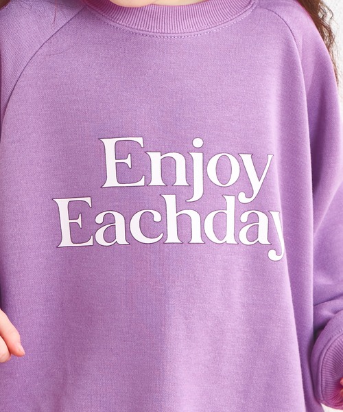 pairmanon（ペアマノン）の「【軽やかスウェット】裏毛 ビッグシルエット ラグランプリントトレーナー（スウェット・キッズ・パープル/ブラック/グレー/ブルー・140/100/110/120/90/150/130）」の20枚目の写真