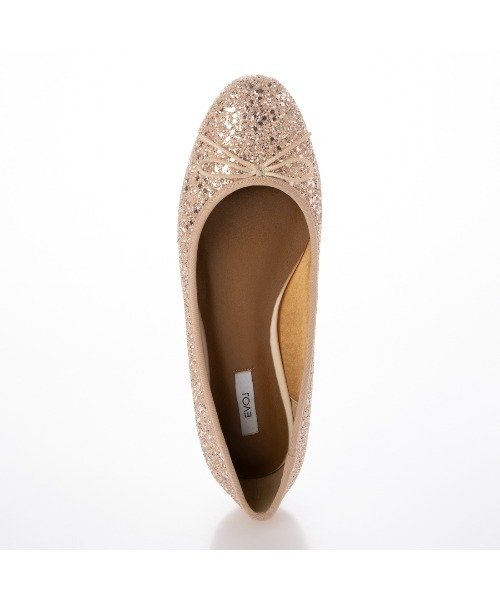 EVOL（イーボル）の「【軽量・クッション入り】ラウンドフラットバレエ IY5628（パンプス・レディース・シルバー/ブラック/ライトピンク/ドット・23.5cm/24.0cm/24.5cm/25.0cm/22.5cm/23.0cm）」の15枚目の写真