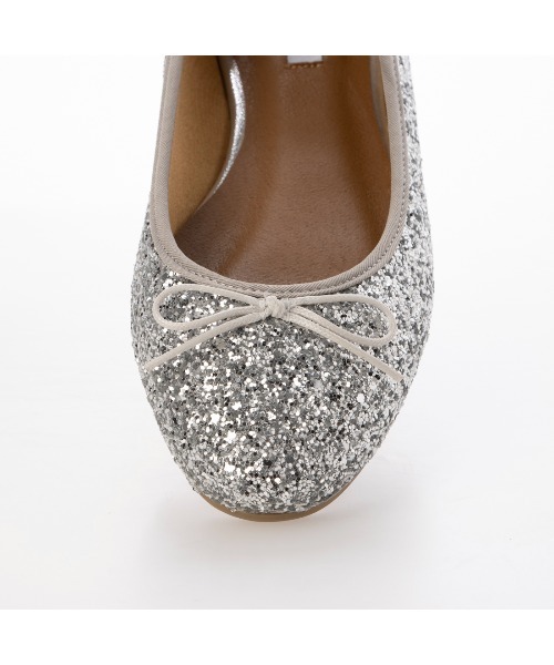 EVOL（イーボル）の「【軽量・クッション入り】ラウンドフラットバレエ IY5628（パンプス・レディース・シルバー/ブラック/ライトピンク/ドット・23.5cm/24.0cm/24.5cm/25.0cm/22.5cm/23.0cm）」の19枚目の写真