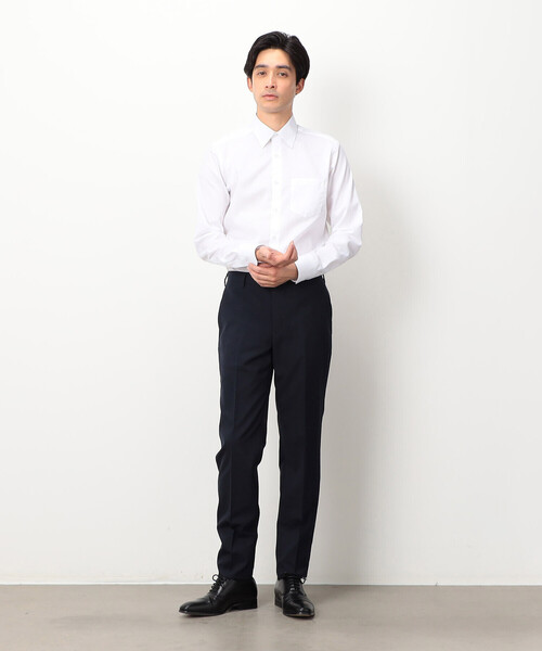 COMME CA ISM(コムサイズム)の「イージーケア 市松柄 ドレスシャツ(ビジネスシャツ・メンズ・ネイビー/ホワイト・SMALL/MEDIUM/LARGE/X-LARGE)」の3枚目の写真