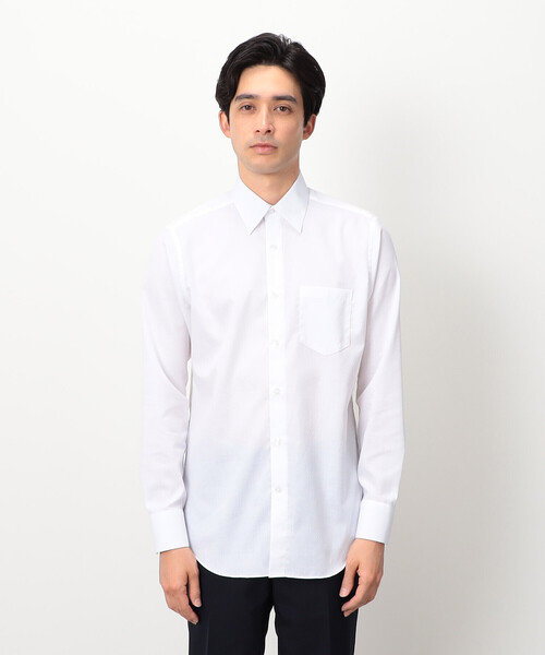 COMME CA ISM(コムサイズム)の「イージーケア 市松柄 ドレスシャツ(ビジネスシャツ・メンズ・ネイビー/ホワイト・SMALL/MEDIUM/LARGE/X-LARGE)」の10枚目の写真