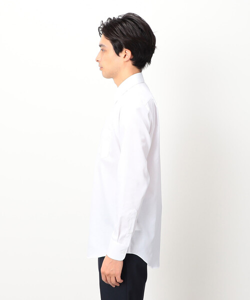 COMME CA ISM(コムサイズム)の「イージーケア 市松柄 ドレスシャツ(ビジネスシャツ・メンズ・ネイビー/ホワイト・SMALL/MEDIUM/LARGE/X-LARGE)」の11枚目の写真