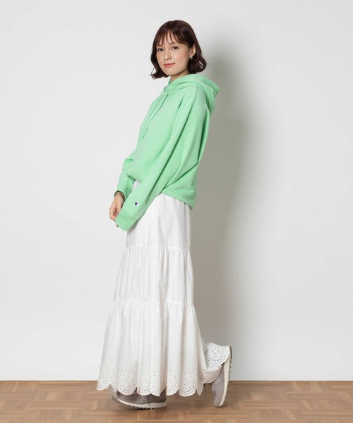 Champion(チャンピオン)の「Champion(チャンピオン)【レディース】無地パーカー(パーカー・レディース・イエロー/グリーン/ピンク・S/M/L/XL)」の19枚目の写真